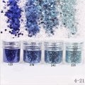 Mixed Glitter 1mm 2mm 3mm ultradünne Nail Art Glitterflocken, DIY Farbe